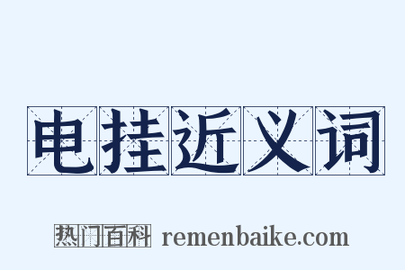 电挂近义词是什么意思的图片